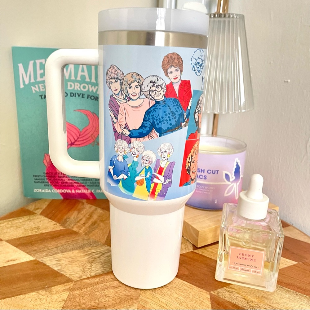 TV Show Golden Girls 40 oz Tumbler/Water bottle/Mug with handle and straw.Birthd - Picture 5 of 8